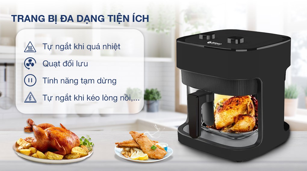 Nồi chiên không dầu Mishio 7 lít MK373