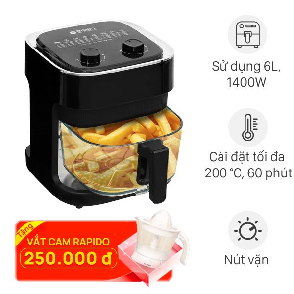 Nồi chiên không dầu Mishio MK373 7 lít