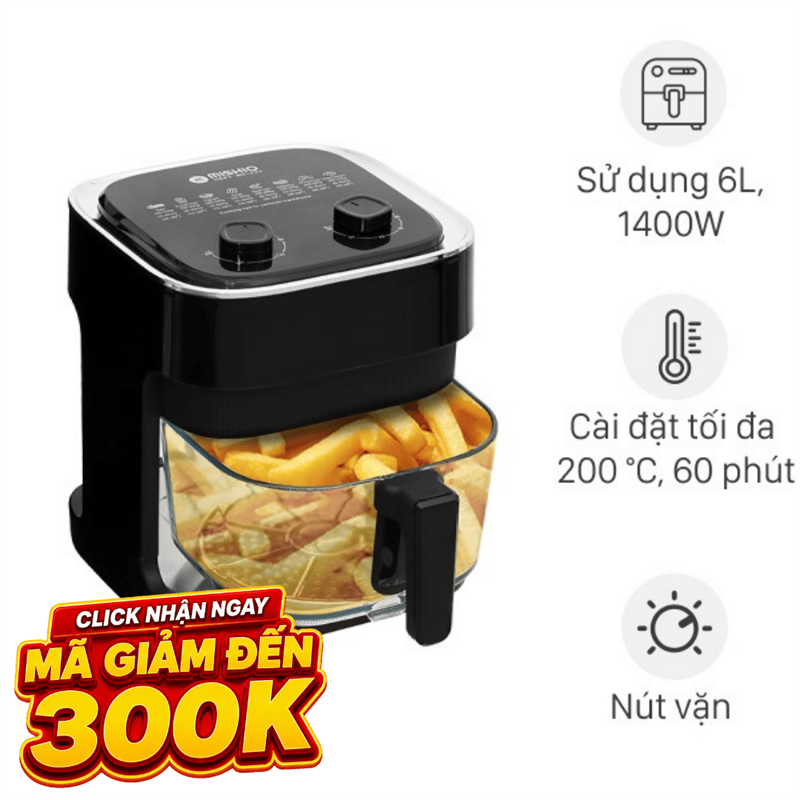 Nồi chiên không dầu Mishio 7 lít MK373
