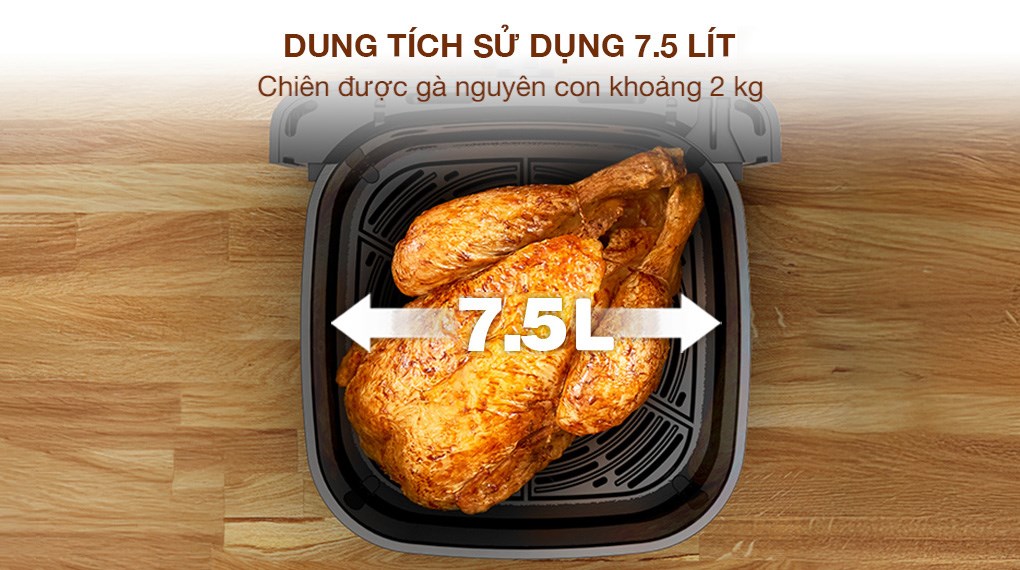 Nồi chiên không dầu Tefal 7.5 lít EY855D68