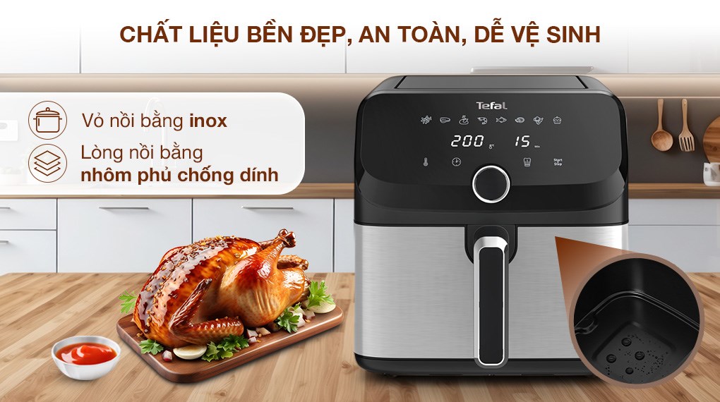 Nồi chiên không dầu Tefal 7.5 lít EY855D68