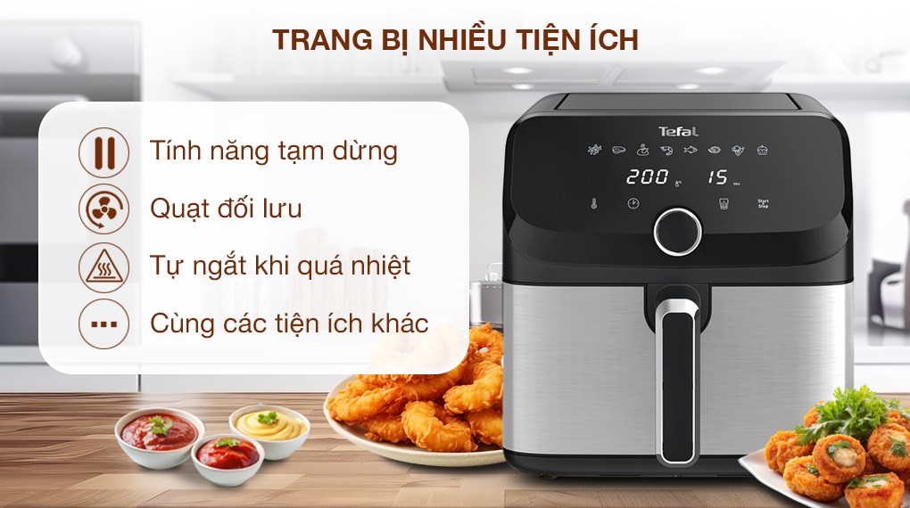 Nồi chiên không dầu Tefal 7.5 lít EY855D68
