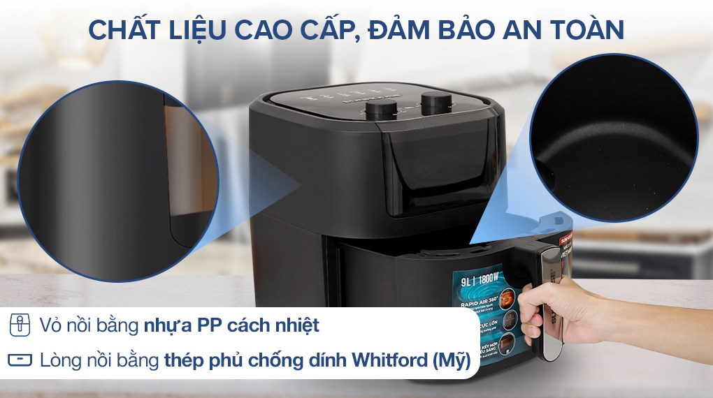 Nồi chiên không dầu Sunhouse 9 lít SHD4037