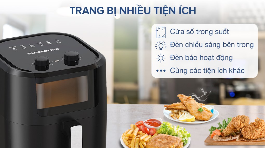 Nồi chiên không dầu Sunhouse 9 lít SHD4037