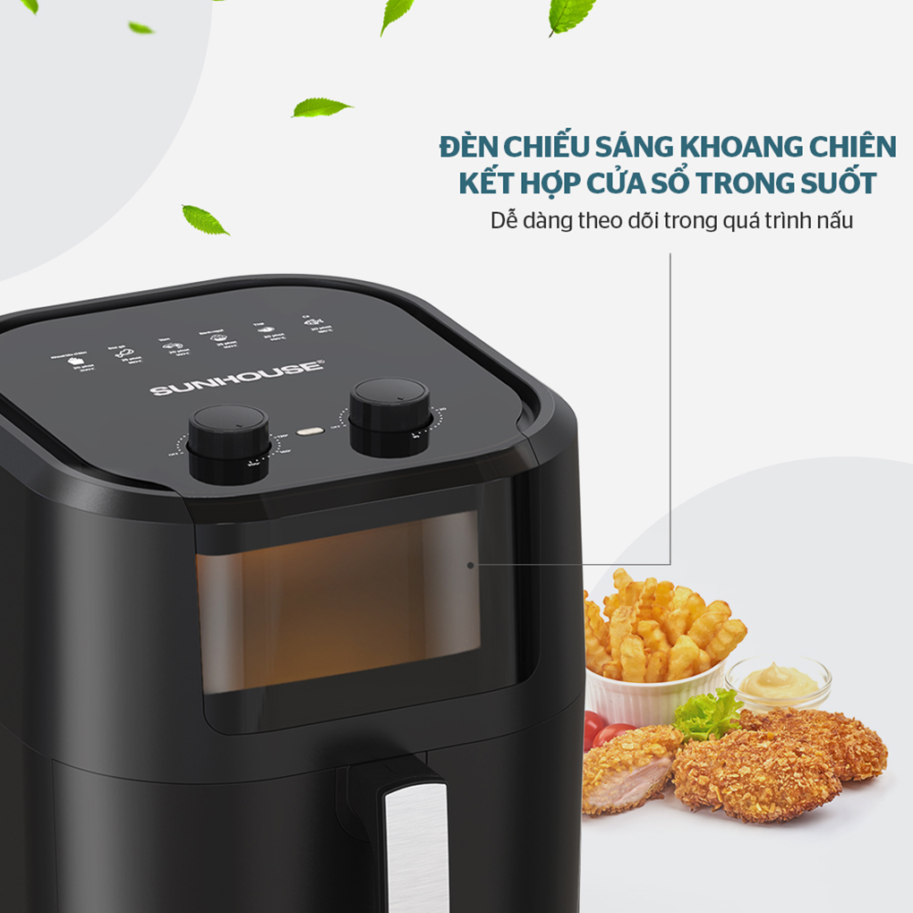 Nồi chiên không dầu Sunhouse SHD4037 9 lít - Tiện ích