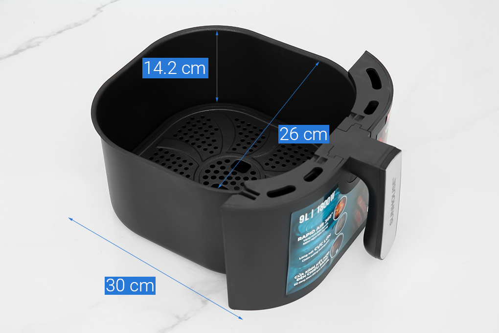 Nồi chiên không dầu Sunhouse 9 lít SHD4037 Màu Đen