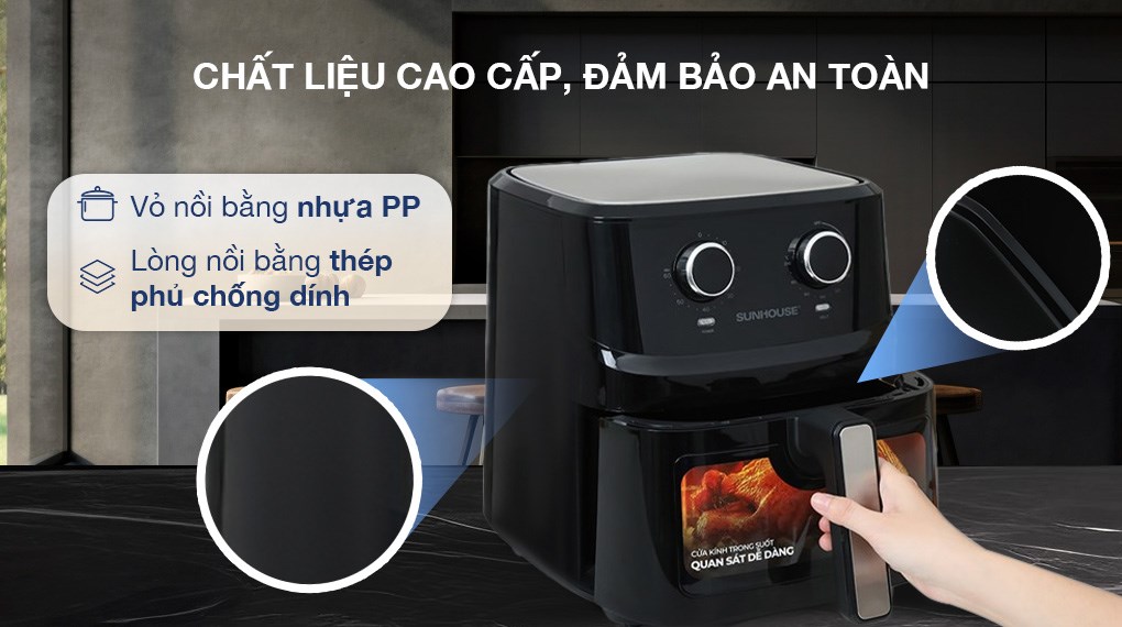 Nồi chiên không dầu Sunhouse 6.5 lít SHD4030