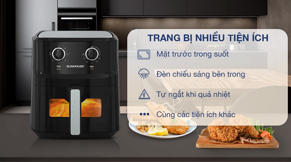 Nồi chiên không dầu Sunhouse 6.5 lít SHD4030