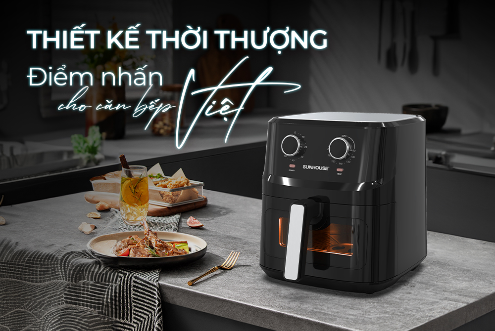 Nồi chiên không dầu Sunhouse SHD4030 6.5 lít - Thiết kế