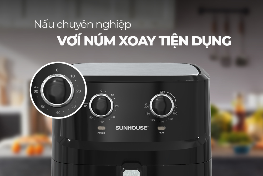 Nồi chiên không dầu Sunhouse SHD4030 6.5 lít - Bảng điều khiển