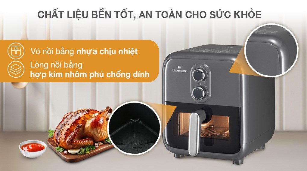 Nồi chiên không dầu BlueStone 7 lít AFB-5858