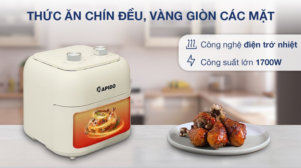 Nồi chiên không dầu Rapido 7.5 lít RAF-7.5M3