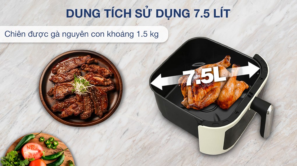 Nồi chiên không dầu Rapido 7.5 lít RAF-7.5M3