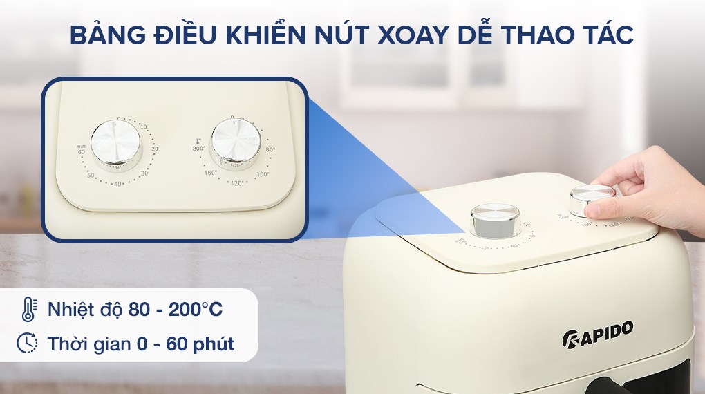 Nồi chiên không dầu Rapido 7.5 lít RAF-7.5M3