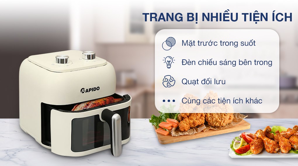 Nồi chiên không dầu Rapido 7.5 lít RAF-7.5M3