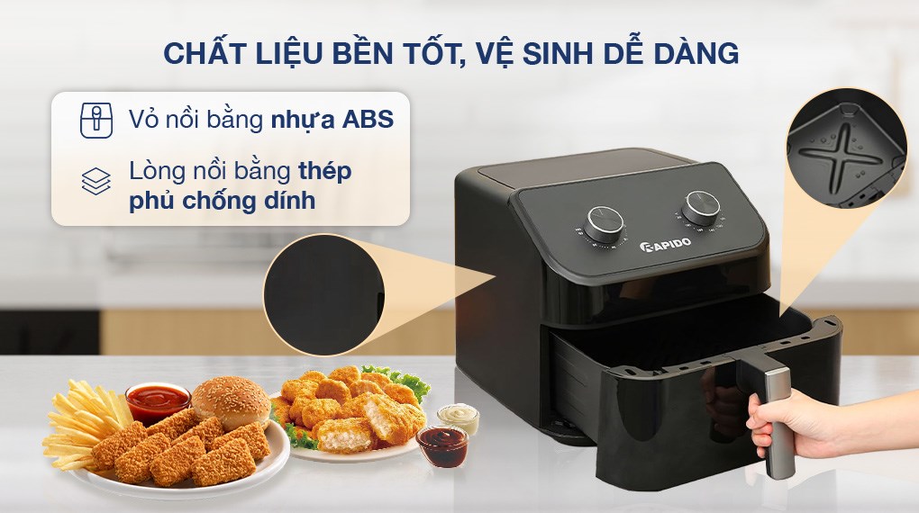 Nồi chiên không dầu Rapido 9 lít RAF-9.0M