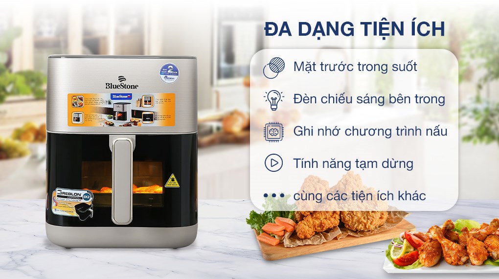 Nồi chiên không dầu BlueStone 6 lít AFB-5867