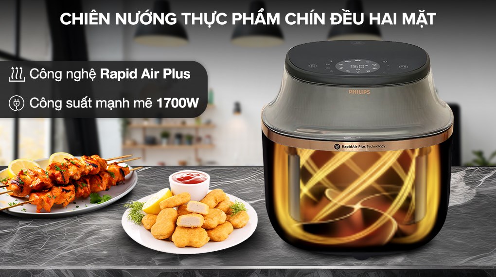 Nồi chiên không dầu Philips 6.2 lít NA332/00