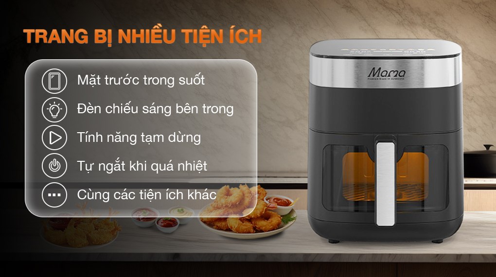 Nồi chiên không dầu Sunhouse Mama 6.5 lít SHD4092