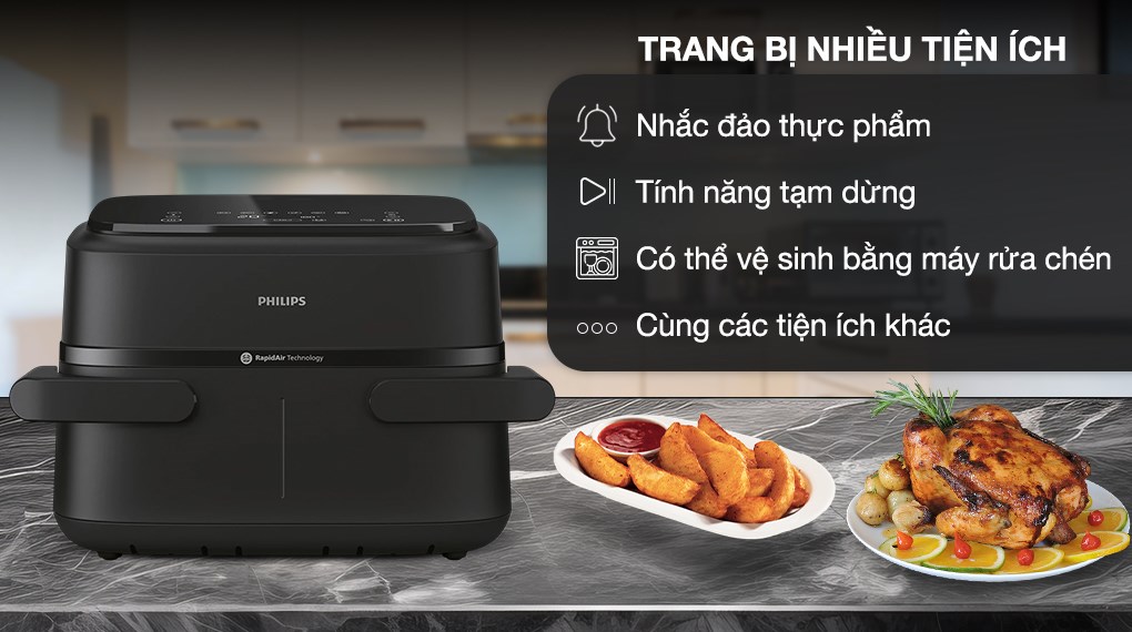 Nồi chiên không dầu Philips 7.1 lít NA150/00