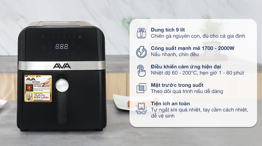 Nồi chiên không dầu AVA ZG94WG 9L