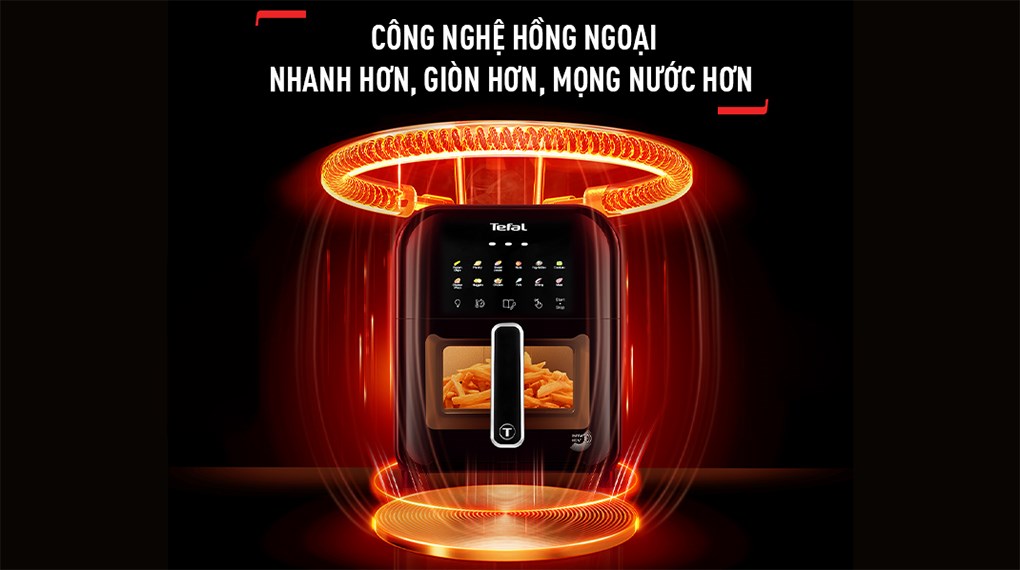 Nồi chiên không dầu Tefal Window 6 lít EY821868