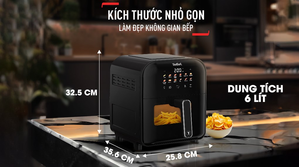 Nồi chiên không dầu Tefal Window 6 lít EY821868