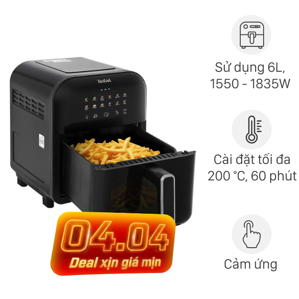 Nồi chiên không dầu Tefal Window 6 lít EY821868