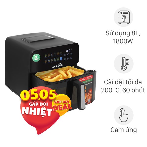 Nồi chiên không dầu Magic Eco 8 lít AC-162