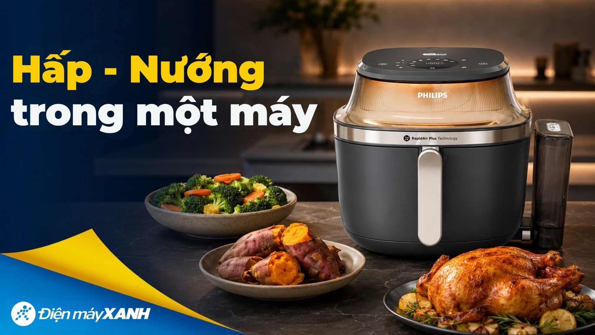 Nồi chiên không dầu Philips 7.2 lít NA543/00