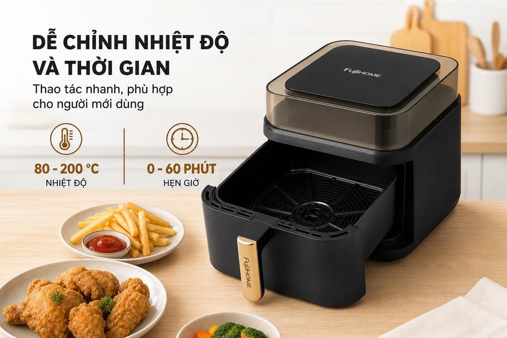 Nồi chiên không dầu FUJIHOME A8DG2 8L - 3