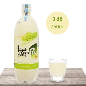 Nước gạo lên men KOOK SOON DANG Makgeolli vị nho 3% chai 750ml