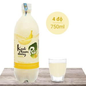 Nước gạo lên men KOOK SOON DANG Makgeolli hương chuối 4% chai 750ml