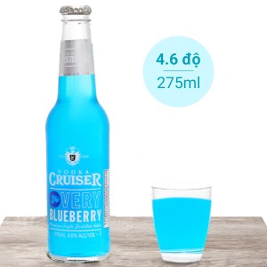 Rượu Vodka Cruiser Very Blueberry 4.6% chai 275ml