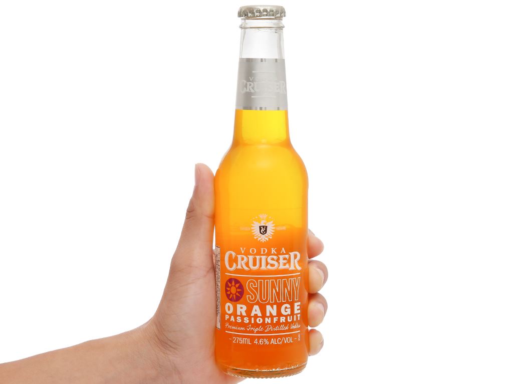 Rượu Vodka Cruiser Sunny Orange Passion Fruit 4.6% chai 275ml 1