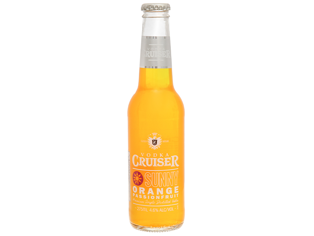 Rượu Vodka Cruiser Sunny Orange Passion Fruit 4.6% chai 275ml 2