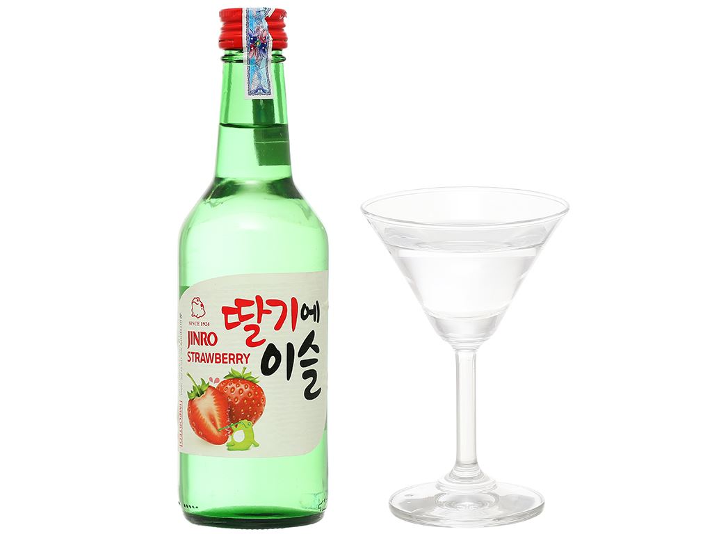 Rượu soju Jinro vị dâu 13% chai 360ml 6