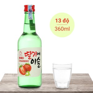 Rượu soju Jinro vị dâu 13% chai 360ml