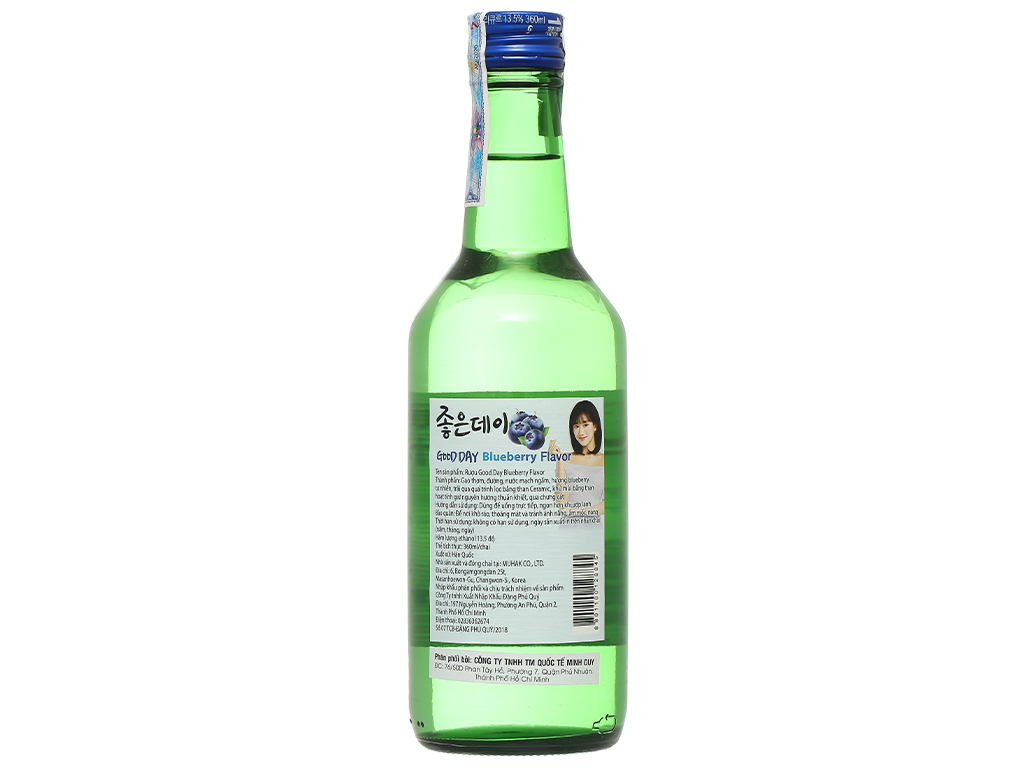 Rượu soju Good Day vị việt quất 13.5% chai 360ml 3