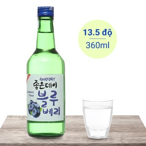 Rượu soju Good Day vị việt quất 13.5% chai 360ml