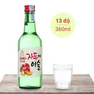 Rượu soju Jinro vị mận 13% chai 360ml