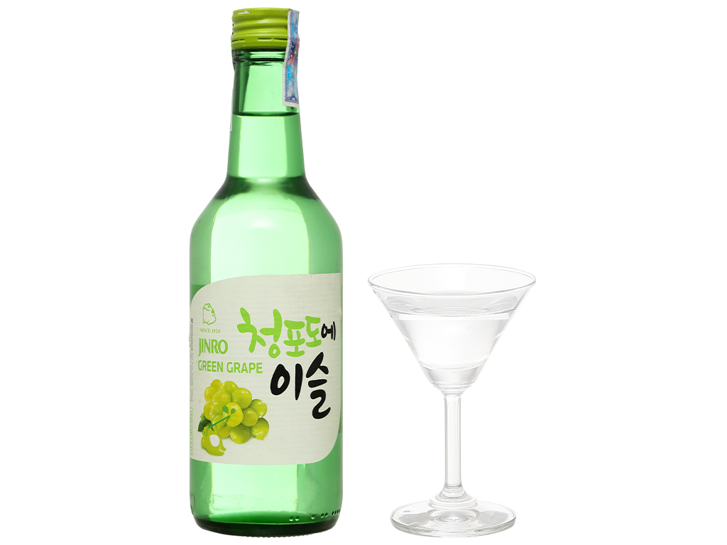 Rượu soju Jinro vị nho 13% chai 360ml 6