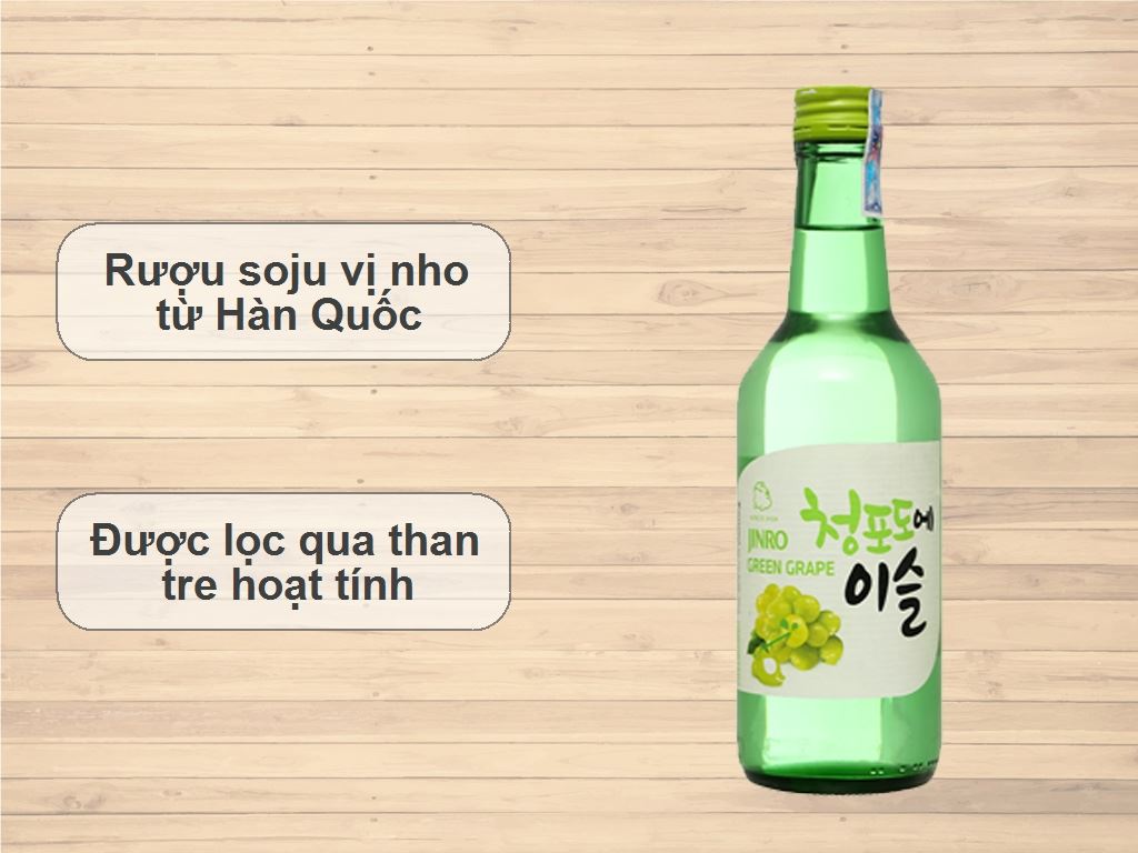 Rượu soju Jinro vị nho 13% chai 360ml 2