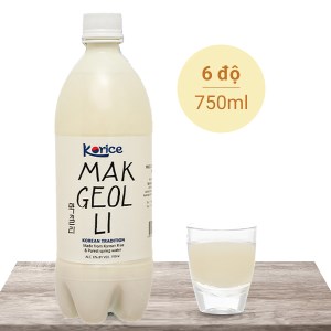 Rượu gạo Korice Makgeolli 6% chai 750ml