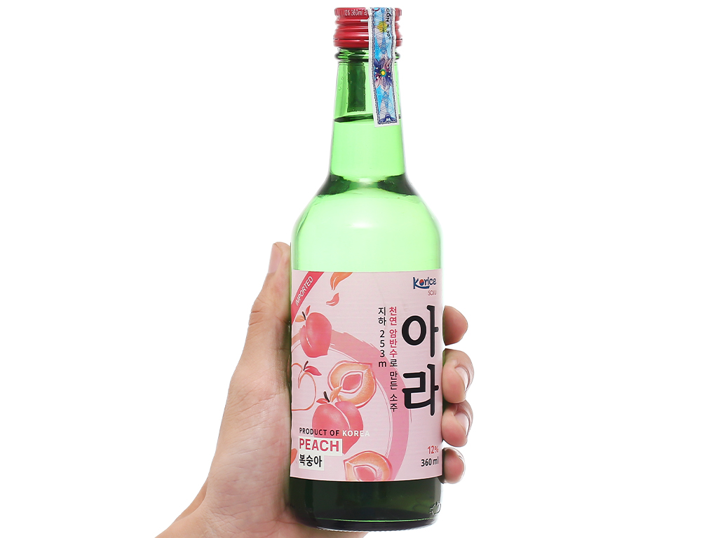 Rượu soju Korice vị đào 12% chai 360ml 5