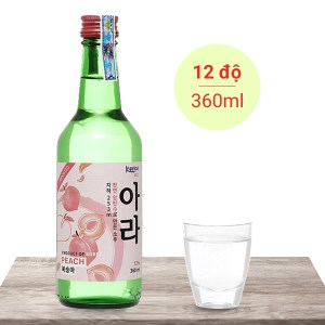 Rượu soju Korice vị đào 12% chai 360ml