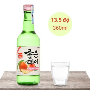 Rượu soju Good Day vị đào 13.5% chai 360ml