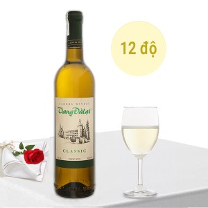 Rượu Vang Đà Lạt Classic trắng 12% chai 750ml