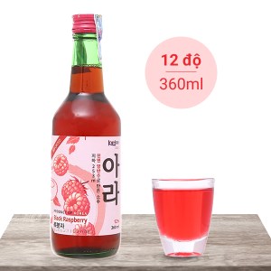 Rượu soju Korice hương phúc bồn tử 12% chai 360ml