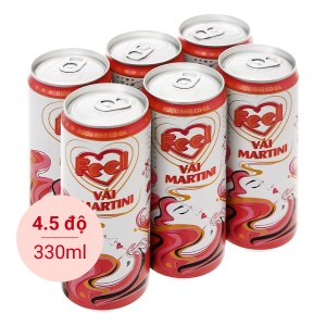 6 lon rượu nhẹ cocktail có ga Feel vải martini 4.5% 330ml